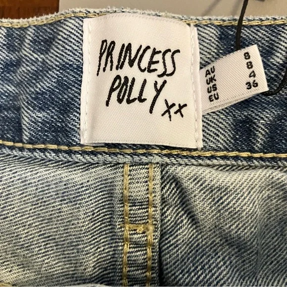 NWT Nordstrom Princess Polly Serenitia Mid Rise Relaxed Jeans Light Wash Size 4 - Picture 12 of 12